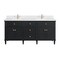 James Martin Vanities 72'' Double Vanity, Black Onyx w/ Single Hole 3 CM White Zeus Quartz Top & Backsplash 424-V72-BKO-1WZ - alternate 1